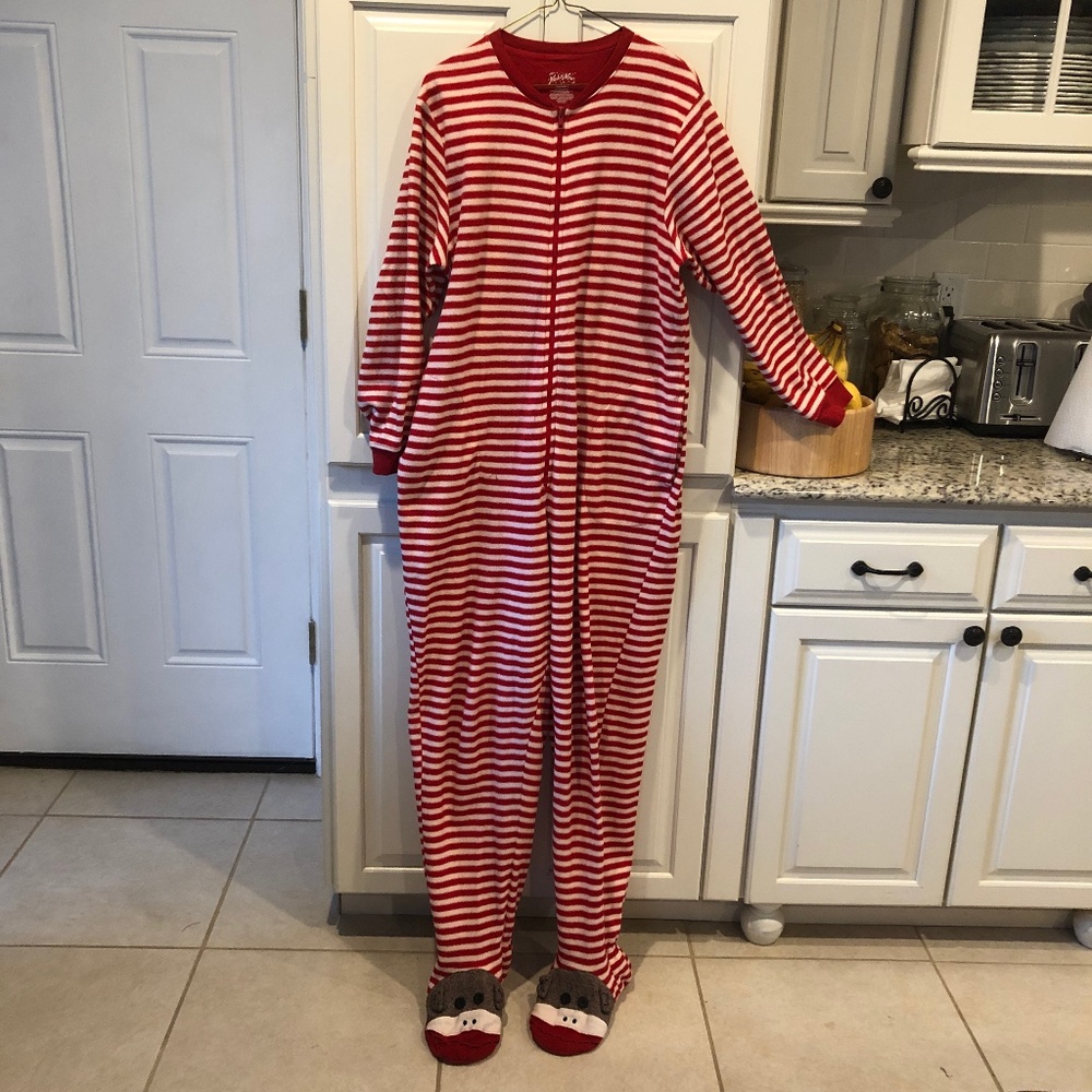 Sock Monkey Pajamas Large